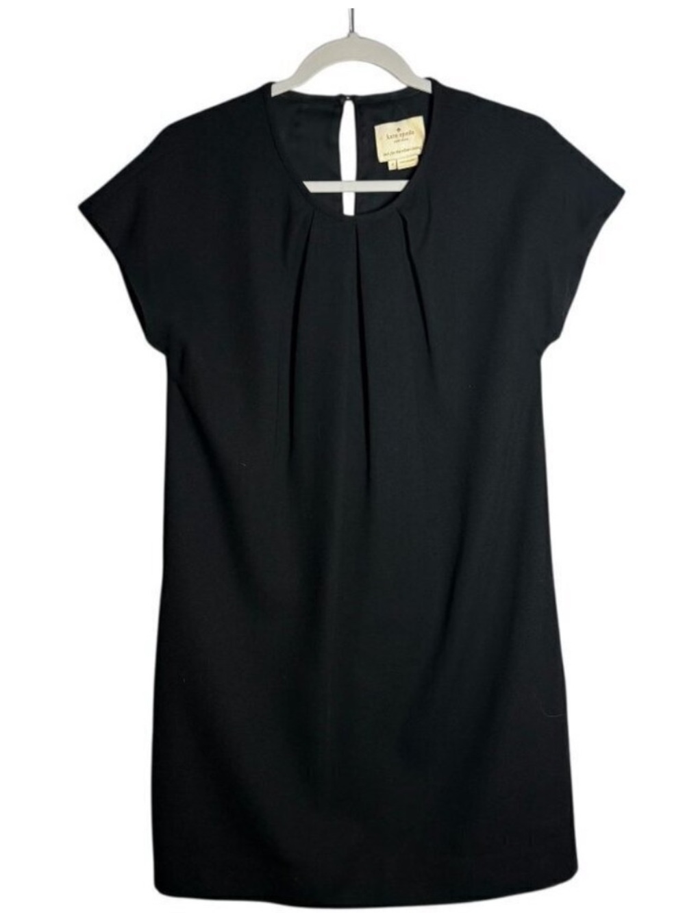 kate spade Black Cap-Sleeve Midi Dress